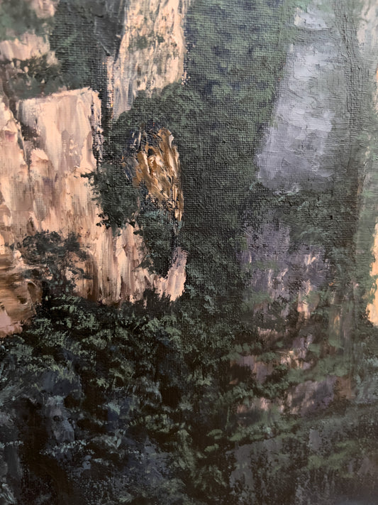 "Peaceful World " 24 x 36"- Fantasy Art