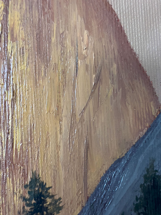 "Yosemite National Park" 12 x 16"- Glacier Point Oil Painting, National Park- California