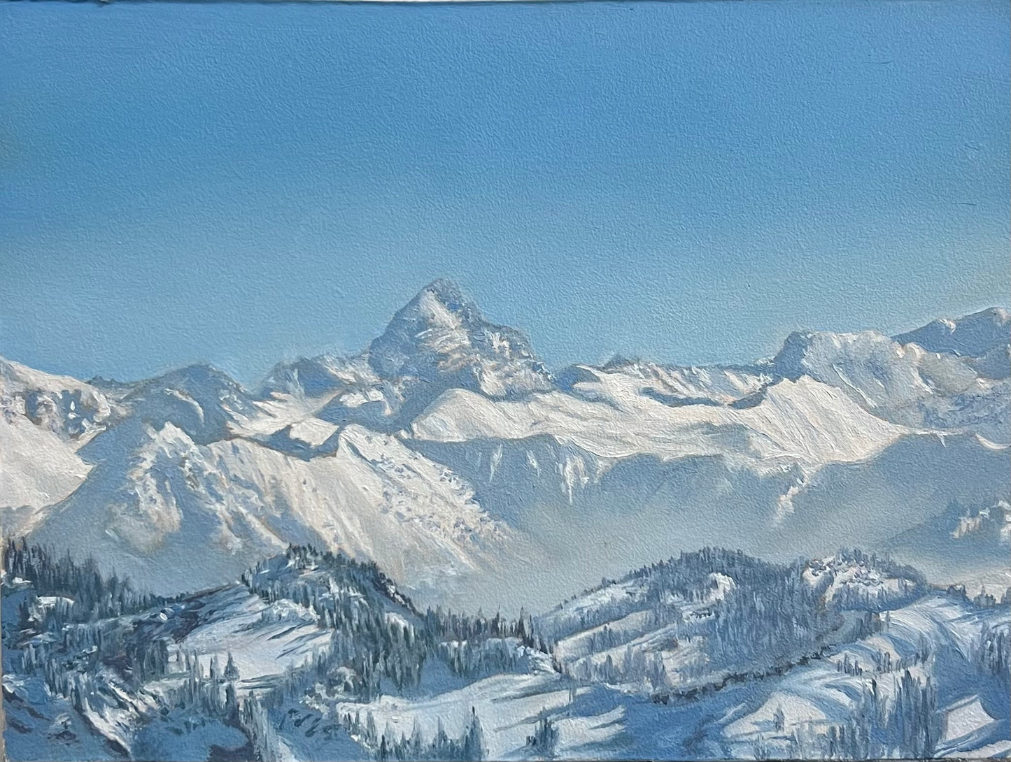 Majestic Winter Peaks 12 x 16"