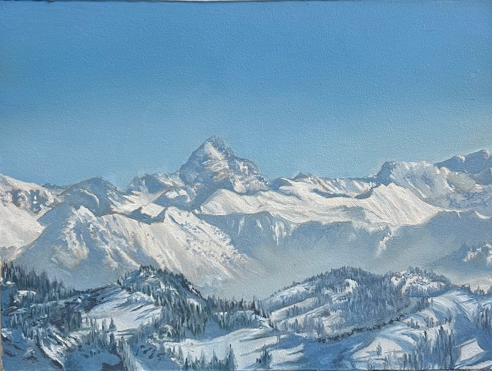 Majestic Winter Peaks 12 x 16"