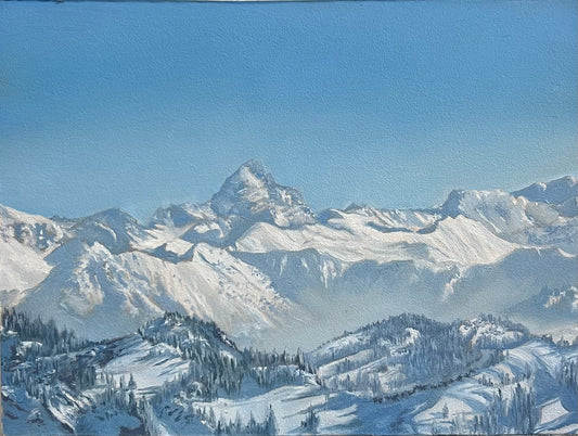 Majestic Winter Peaks 12 x 16"