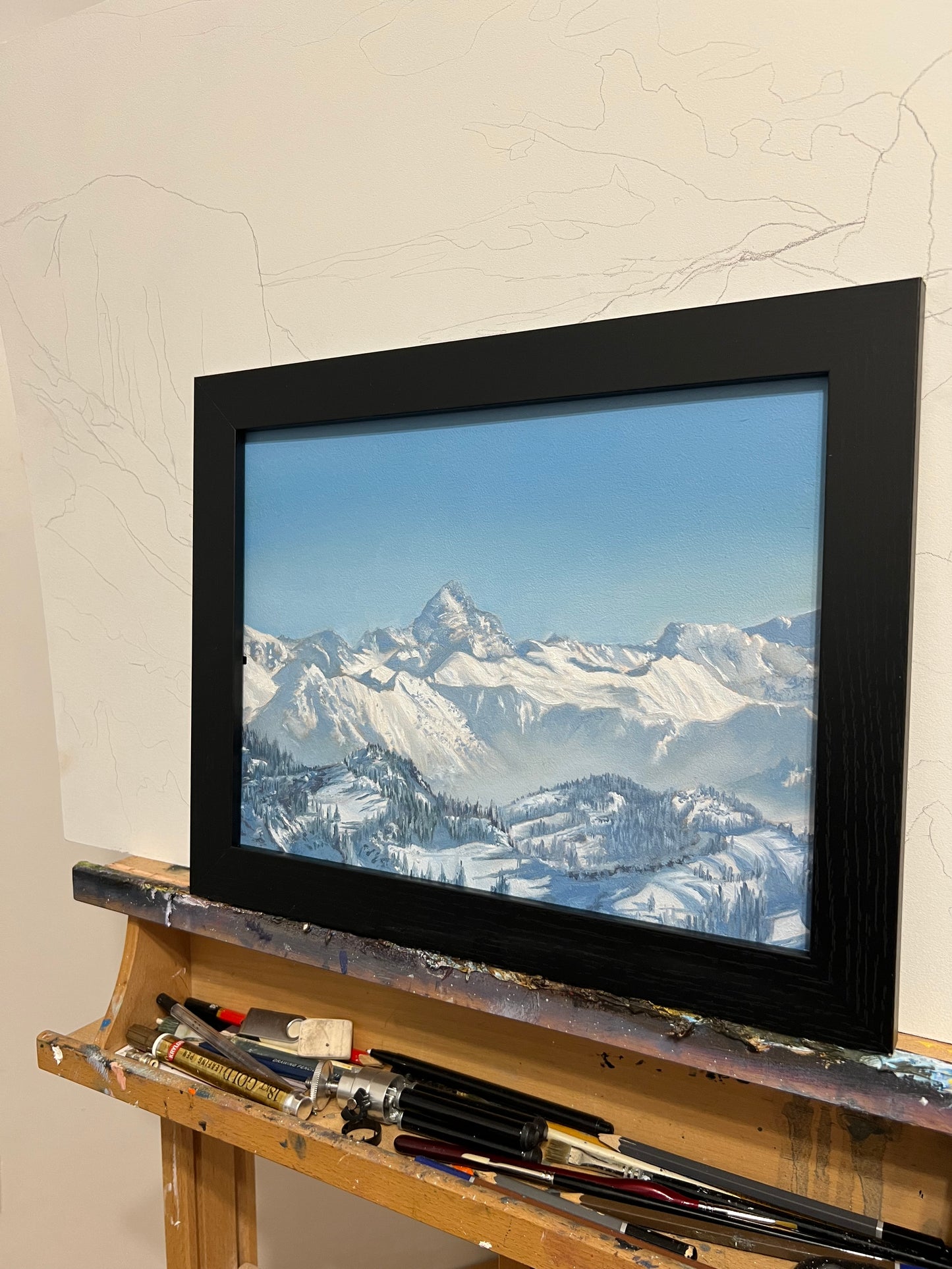 Majestic Winter Peaks 12 x 16"