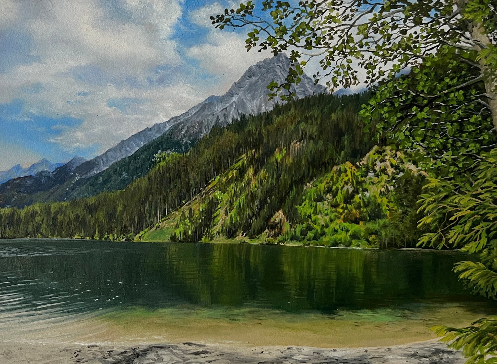 Stillness Between Peaks 12 x 16"