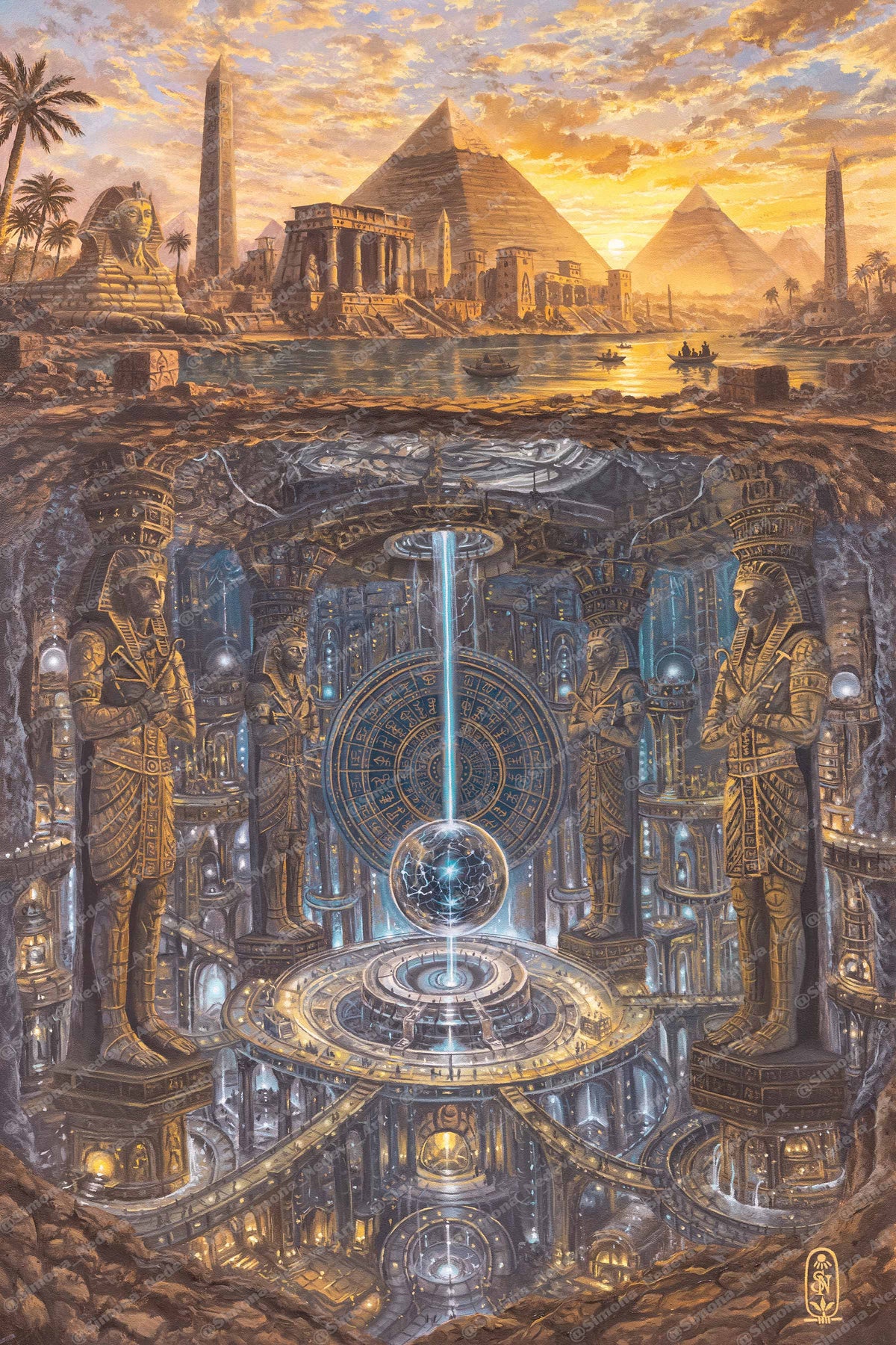 "BENEATH THE SURFACE: ADVANCED CIVILISATION"- Fantasy Art Print