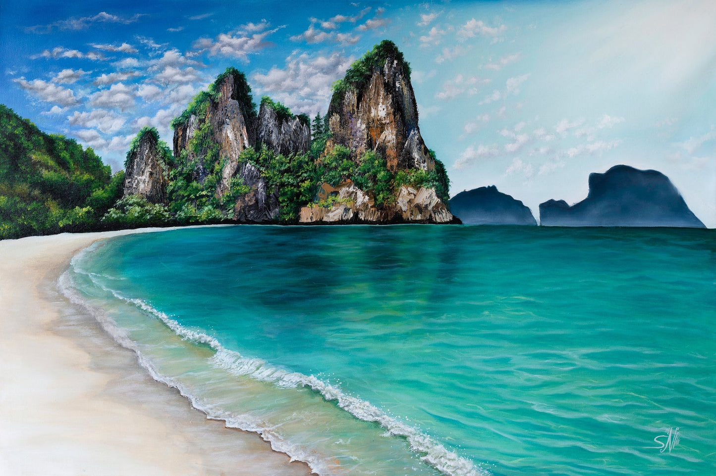 "Thailand Seascape"- Railay Beach Canvas Art Print
