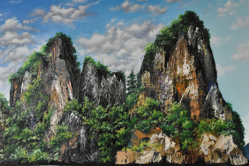 "Thailand Seascape"- Railay Beach Canvas Art Print